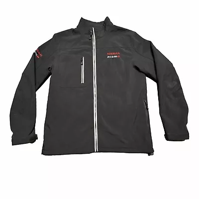 Nissan Nismo Mens Embroidered Black Soft Shell Jacket Clique VTG Warm Medium • $59.77