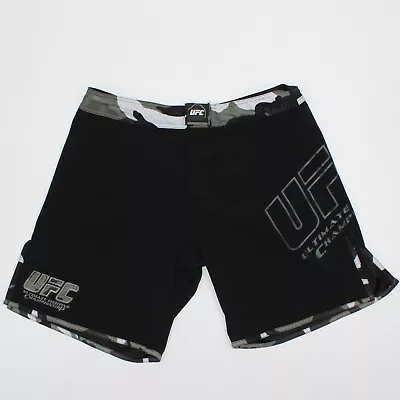 Ultimate Fighting Championship UFC Shorts Men's 36 Black Camo Jiu Jitsu MMA 10  • $19.99