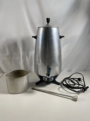 Vtg Mirro-Matic Electric Percolator 35 Cup Coffee Urn M-0476 Footed Working • $19.67