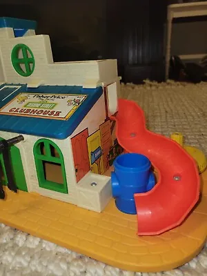 Vintage Fisher Price Little People 1976 Sesame Street Clubhouse Incomplete  • $15