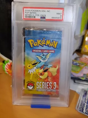 2006 Pokemon Pop Series 3 Sealed Booster Pack Graded PSA 9 MINT (cert 66445670) • $219.59