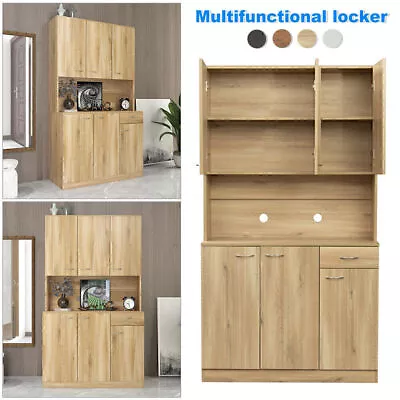 Bedroom Wardrobe Storage Shelf 70.87  Tall Wardrobe Kitchen Cabinet With 6-Doors • $380.49