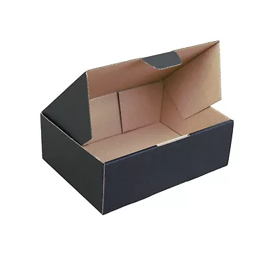50x Mailing Box 270 X 200 X 95mm Diecut Black For 3kg Large Satchel B162 • $42.50