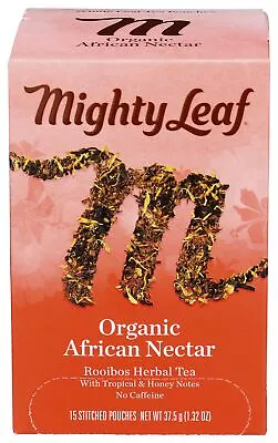 Mighty Leaf Tea Organic African Nectar Hand-Stitched Tea Bags 15 Ct • $19.92