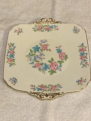 Rare Vintage  Foley Art China  Peacock Pottery Square Plate 8 1/2 X 8 1/2 • $9.99