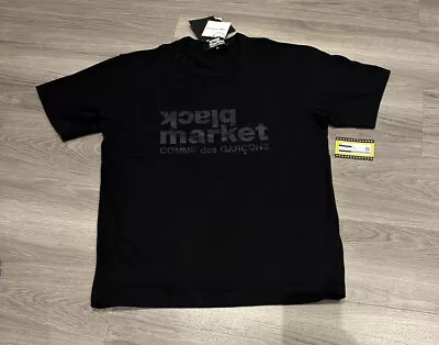 £65 • Buy Comme Des Garcons Black Market Logo Tee Cdg Play Black XL MENS