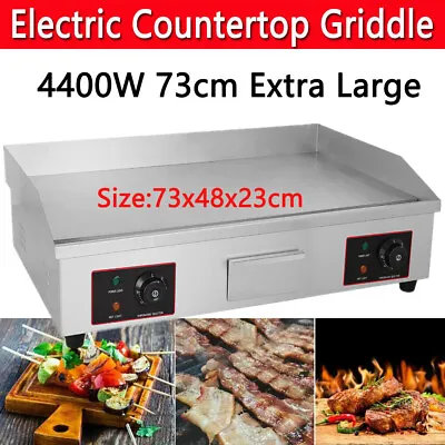 £168.90 • Buy Commercial Electric Countertop Griddle Flat Top BBQ Grill Hot Plate Kitchen UK