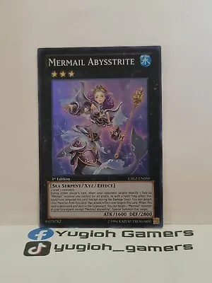 Yugioh Mermail Abysstrite 1st Edition Cblz-en050 Super Light Played • $2.25