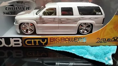 JADA DUB CITY BIG BALLERS CHEVROLET SUBURBAN PEARL WHITE 1:18 Scale Diecast New • $79.99