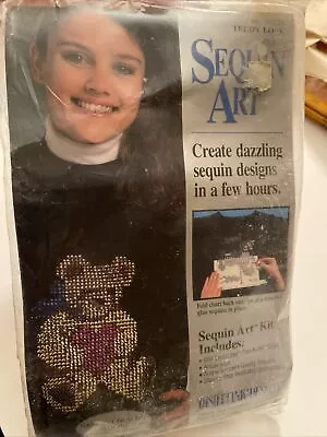 Distlefink Designs Sequin Art Kit 33201 Teddybear Love 1991 • $12