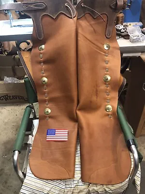 Western Cowboy  Batwing Chaps/ SASS Shooter Custom Made In USA.  Zipper Closure • $300