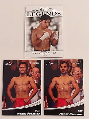 Manny Pacquiao 3-card Lot 2022 Leaf SP Legends Exclusive Edition MInt Or Better • $8.99