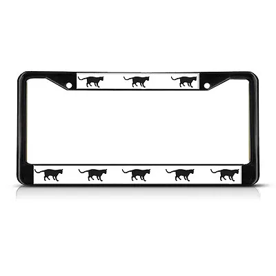 CAT CATS ANIMAL Black Heavy Duty Metal License Plate Frame • $17.99