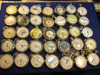 Large Lot 35 Pieces Of Vintage Dollar Watch Pocket Watches • $299.95