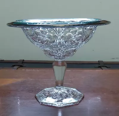 Antique McKee Early American Rock Crystal Glass Compote • $24