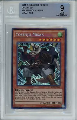 Yu-Gi-Oh! Yosenju Misak The Secret Forces THSF-EN002 Unlimited Secret Rare BGS 9 • $19.99