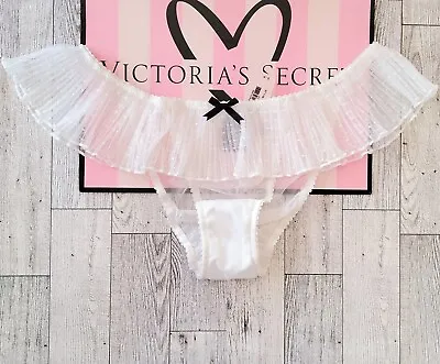 Victoria's Secret SEXY LITTLE THINGS Rare White Flutter Cheekini Bikini Panties • $34.99