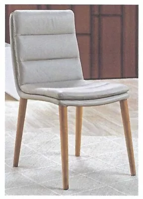 4 Brand New Nick Scali Light Grey Leather Dining Chairs  Ronny  Code 32 HU119 • $800