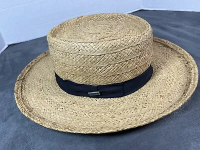 Bailey Straw Panama Sun Hat Cap Vintage Made In USA • $28.50