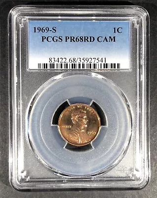 1969-S Proof Lincoln Memorial Cent PCGS PR-68 RD CAM Buy 3 Items Get $5 Off!! • $21