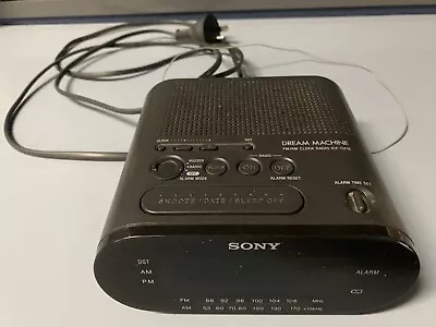 SONY Dream Machine ICF-C218 Black FM/AM Alarm Clock Working • $35