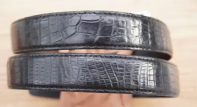 Luxury Black Genuine Alligator Crocodile Belly Leather Skin Men's Belt W 1.3  • $69