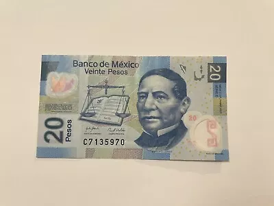 MEX Bank Notes: Banco De Mexico 20 Pesos Serie E 2007 No. C7135970 • $2.25