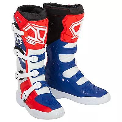 MSR M3X Motocross Boots US Size 8 -Red/White/Blue • $103.95