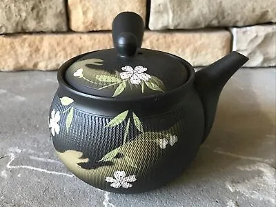 Tokoname Kyusu Teapot Infuser Strainer Akita Black Ebony Sakura Stainless Steel • $45