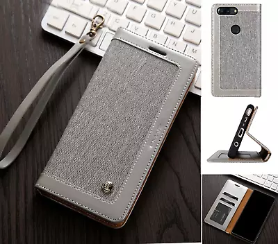 $9.50 • Buy Oneplus 5T Wallet Case Denim Leather Combined Style Lanyard