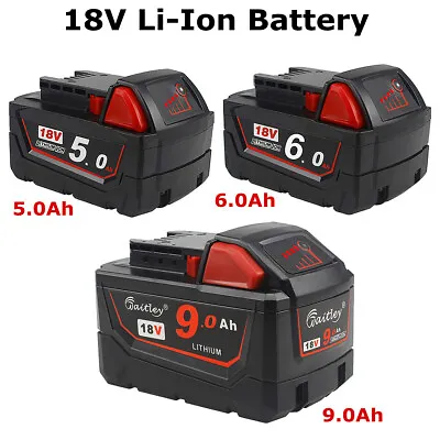 18V 5.0Ah 6.0Ah 9.0Ah Battery For Milwaukee M18 48-11-1860 48-11-1850 48-11-1828 • £85.56