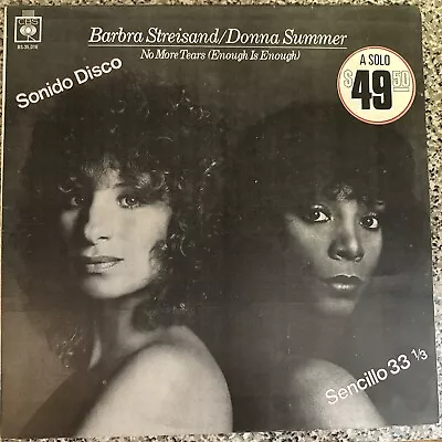 Barbra Streisand / Donna Summer -no More Tears- Mexican 12  Single Red Wax Disc • $19.99