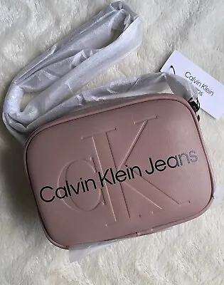 Calvin Klein Jeans Blush Dusty Pink Crossbody Sculpted Cam Bag Genuine RRP£70 • £55