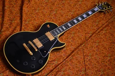 Gibson Nashville Custom Shop Les Paul Custom Ebony Black Gold Hardware USA 1990 • $4497