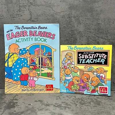 Lot Of 2 Vintage 1990 McDonald's The Berenstain Bears Activity Book • $11.99