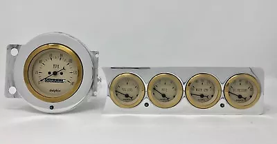 1941 1942 1943 1944 1945 1946 1947 1948 Chevy Car 5 Gauge Dash Panel Set Gold • $504.14