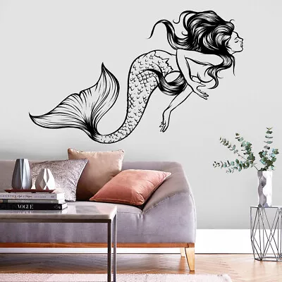 Sexy Mermaid Adult Large Wall Decal Removable Vinyl Sticker Art Décor Beautiful • $37.99