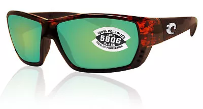 Costa Del Mar Tuna Alley Tortoise Frame Green Mirror 580G Glass Polarized Lens • $147.32