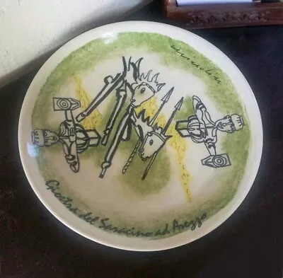 Remo Brindisi Painting Ceramic Plate Giostra Del Saracino • $125