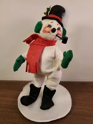 Vintage Annalee Mobilitee Dolls Frosty The Snowman W/ Pipe Christmas Doll Figure • $16.99