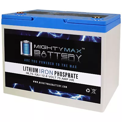 Mighty Max 12V 75AH Lithium Battery Replaces BCI Group 24M Starting Marine RV • $239.99