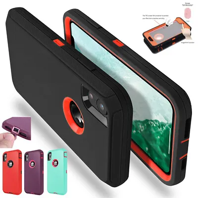 For IPhone XS Max XR X 8 7 6s Plus Case Hybrid Shockproof Heavy Duty Tough Cover • $11.99