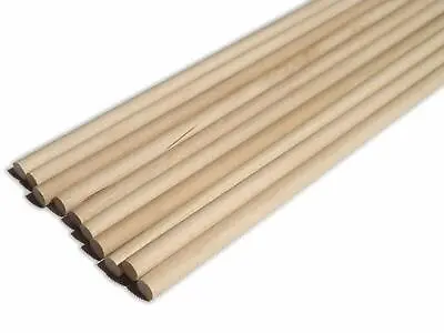 30cm Wooden Craft Sticks - Hardwood Dowels Poles Rods Craft 10mm Dia 10 Pack • £8.45