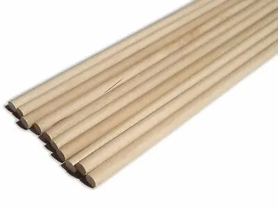30cm Wooden Craft Sticks - Hardwood Dowels Poles Rods Craft 6mm Dia 10 Pack • £5.89