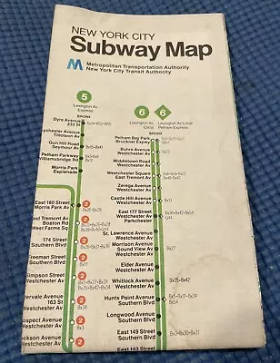 MTA /NYCT 1979/80 Subway MAP • $15.95