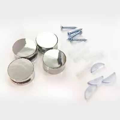 Mirror Wall Clips Home Bathroom Frameless Clips Glass Bracket Mounting Hanging • £9.47