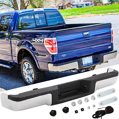 Rear Bumper Step Bumper Chrome For 2009-2014 Ford F150 W/O Park Sensor Holes • $162.99