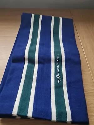 £19.99 • Buy University Of York Blue White And Green Woolen Scarf