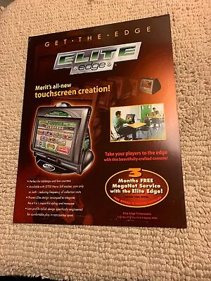 Elite Edge Force 2005 Wallette Evo Megatouch  Merit ARCADE VIDEO GAME  FLYER • $5.49