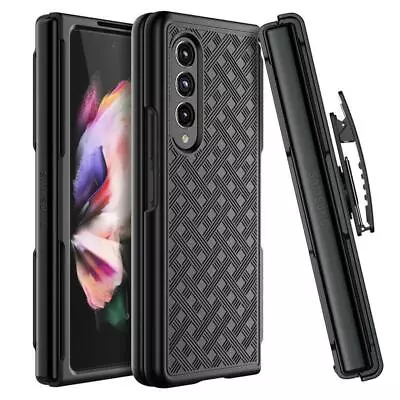 For Samsung Galaxy Z Fold 3 5g Case Belt Clip Holster Swivel Cover Kickstand • $15.83